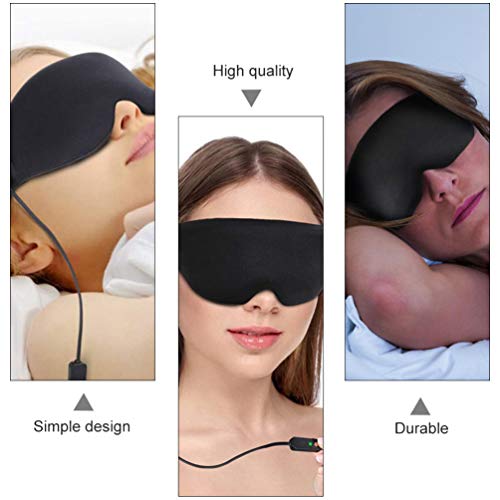 EXCEART Máscara Ocular Aquecida Massageador Ocular Com Calor 3D Contorno Em Forma de Xícara Ocular O