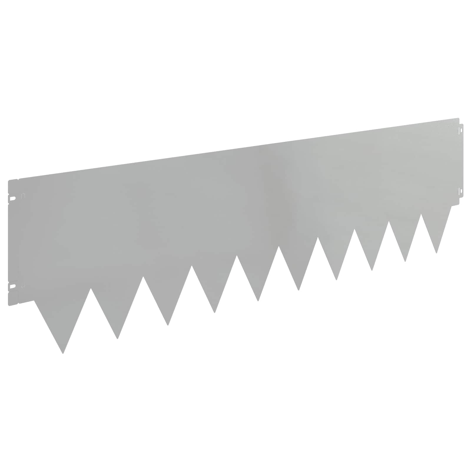 Lot de 10 bordures de gazon, 103 x 30 cm, argenté