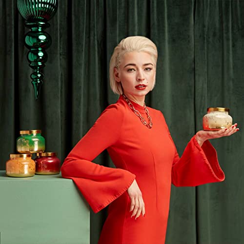 Capri Blue Glimmer Signature Jar - Tinsel & Spice Scented Candle With Ombre Glass Candle Holder - Luxury Aromatherapy Candle - 19 Oz - Mulberry And Gold #TOP4