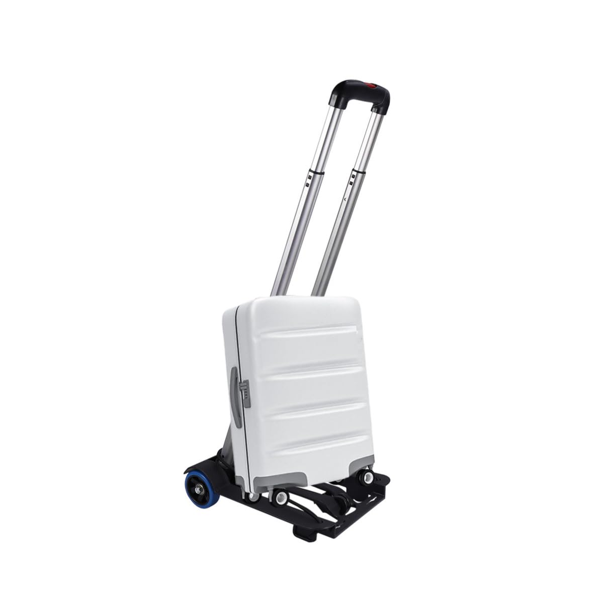 Negro Carrito Plegable Portátil de Aleación de Aluminio para Compras