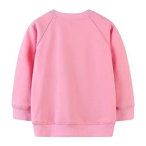 Tamanho 2 Roupas para meninas gola desenho animado bonito moletom 2023 novo uso diário manga longa m