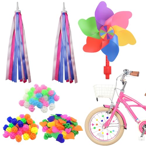 Fahrrad-Lenkerfransen 1 Paar - Bunte Streamer Für Kinderfahrrad, Roller & Dreirad, Leicht Anzubringen