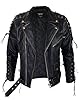 TruClothing Mens Live to Ride Cow Hide Real Leather Jacket Original Cross Zip Brando Biker Motorcycle - Black Brown S #5