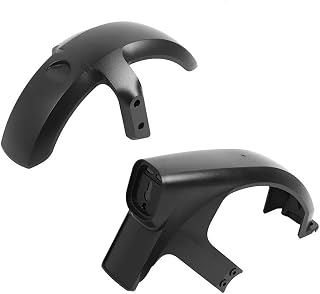 Electric Scooter Mudguard Set Front Rear Fenders For Ninebot F3 F3 Pro ABS Anti-Wear Splash Guard Water Mud Shield Black License Plate Mount 150G 200G(Front+Rear)