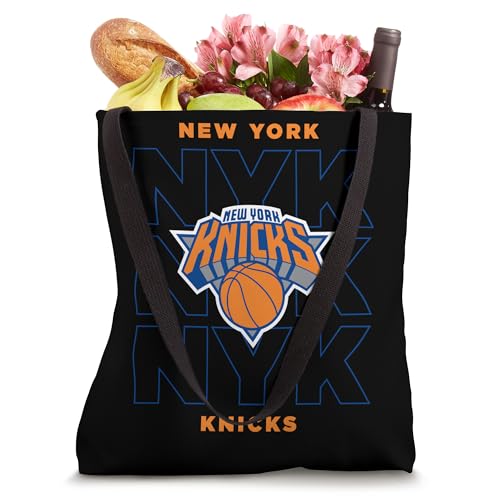 Bolso tote negro con logo New York Knicks miniatura 4
