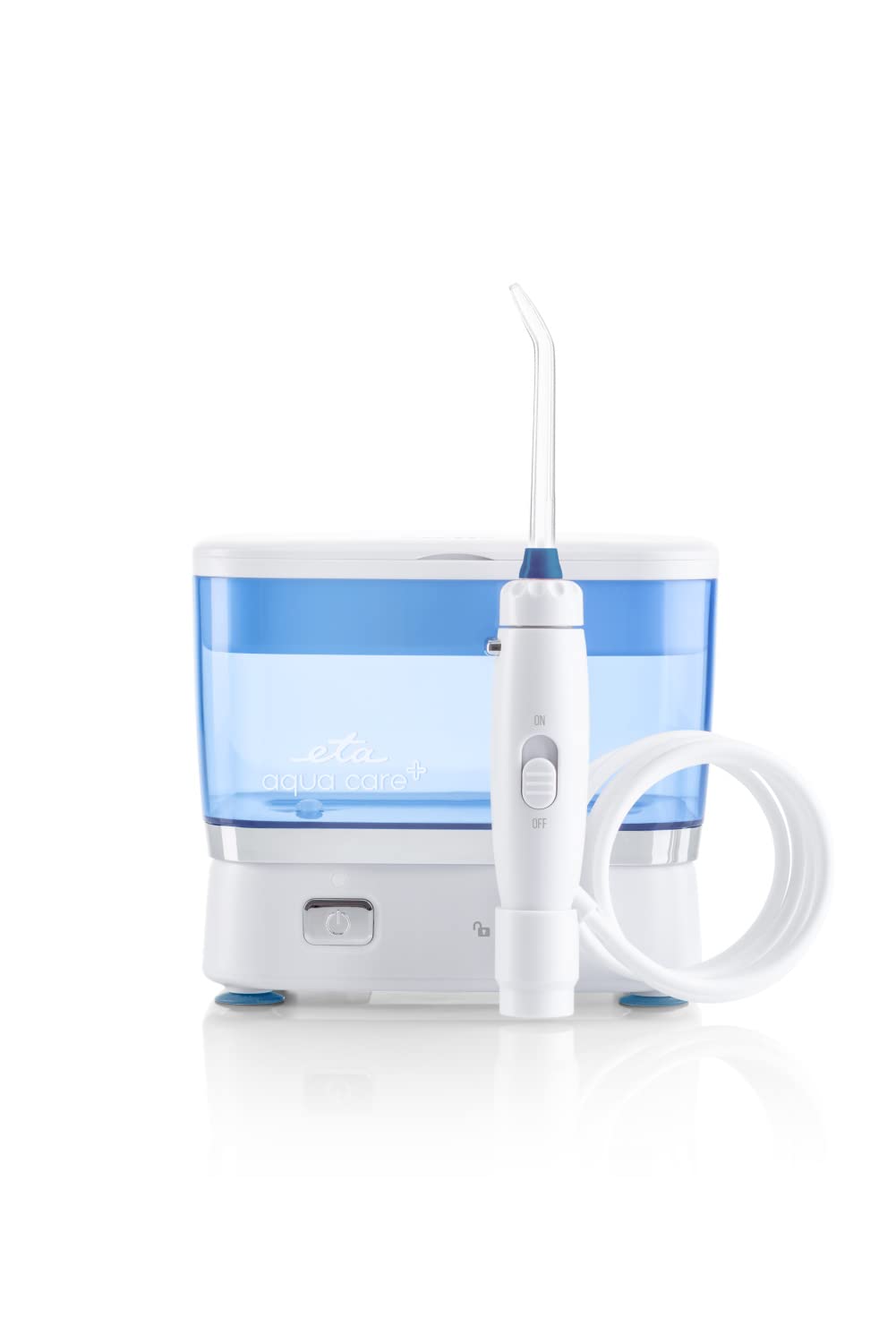 ETA AquaCare Plus - Irrigador bucal (batería de iones de litio de 3,7 V, 5 programas de limpieza, presión de funcionamiento de hasta 6,9 bares)