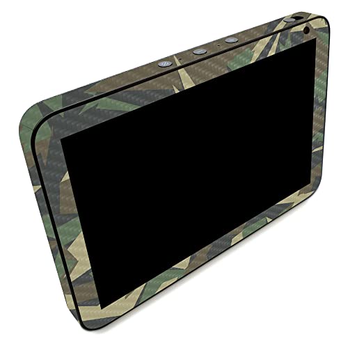Image of MightySkins Carbon Fiber Skin Compatible with Amazon Echo Show 8 (Gen 2) - Polygonal Camo | Protective, Durable Textured Carbon Fiber Finish | Easy to Apply | Made in The USA