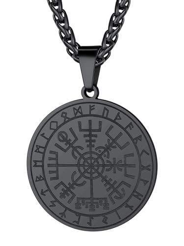 Collier homme boussole en acier bijou viking pour le quotidien urbain