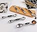 Magnetic Measuring Spoons Set of 6 Stainless Steel Dual Sided Stackable Teaspoon for Measuring Dry and Liquid Ingredients