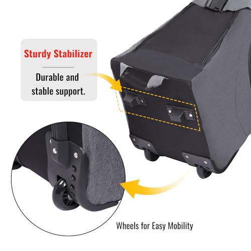 image for TurboSke Golf Travel Bag with Reinforced Wheels, Heavy Duty Oxford Wea