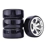 WONFAST 4Pcs 63mm RC Drift Car Tires Hard Tyres...