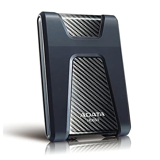 ADATA HD650 2TB USB 3.1 Shock-Resistant External Hard Drive, Black (AHD650-2TU31-CBK)