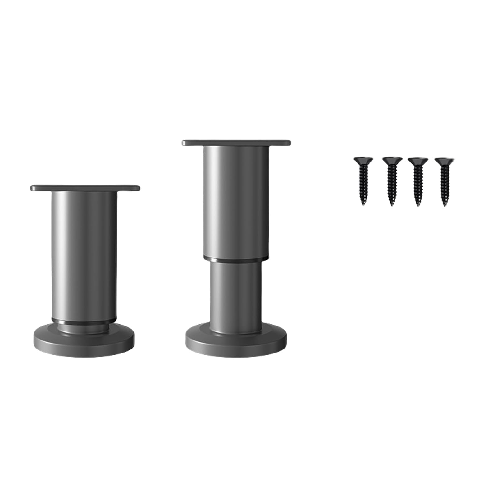 of 2 Height Adjustable Furniture Legs with Shock Absorbing Pad Anti Slip Feet for Bed Chairs & Tables Adjustable Furniture Legs