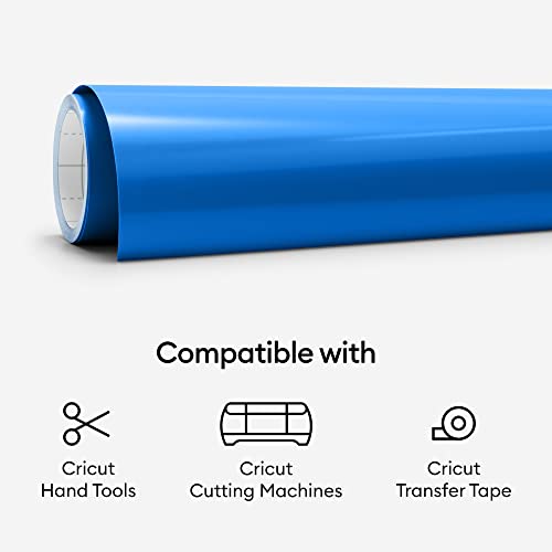 Cricut Premium Permanent Vinyl Roll (12 in x 15 ft), Medium Blue - Weather-Resistant, Dishwasher-Safe & Fade-Proof, Compatible Cutting Machines by Cricut - Image 7