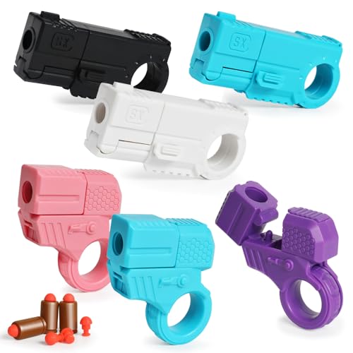 Ring Spinning Toy Launcher Model, Fidgety Adult Toys,Small Charms, Decompression EDC Launcher Model Ring,6 pcs
