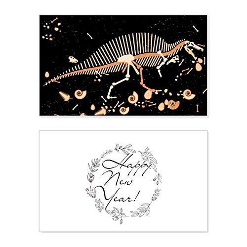Tarjeta conmemorativa de Año Nuevo de dinosaurio para conectar con tus seres queridos