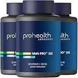 ProHealth NMN Pro 300 (30 Capsules, 3 Pack) Clinically Studied Uthever® NMN. NAD+ Precursor for Cellular Energy, Mitochondrial Support & Healthy Aging. USA Manufactured, Triple Lab-Tested