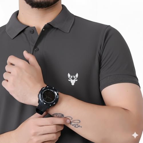 Image of Men's Premium Polo T-Shirt | Classic Collar | Smooth Finish | Half Sleeve Casual Wear (XS to 3XL)