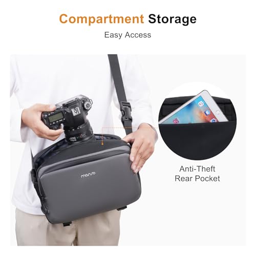 Bolso Camera MOSISO para DSLR y Mirrorless, Negro y Gris miniatura 5