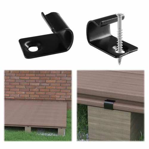 Muzata 48Pack Starter Clips for Decking Universal Starter Stainless Steel Clips Hideaway Fasteners for 600 SQ. FT. Composite Hidden Deck Boards M028