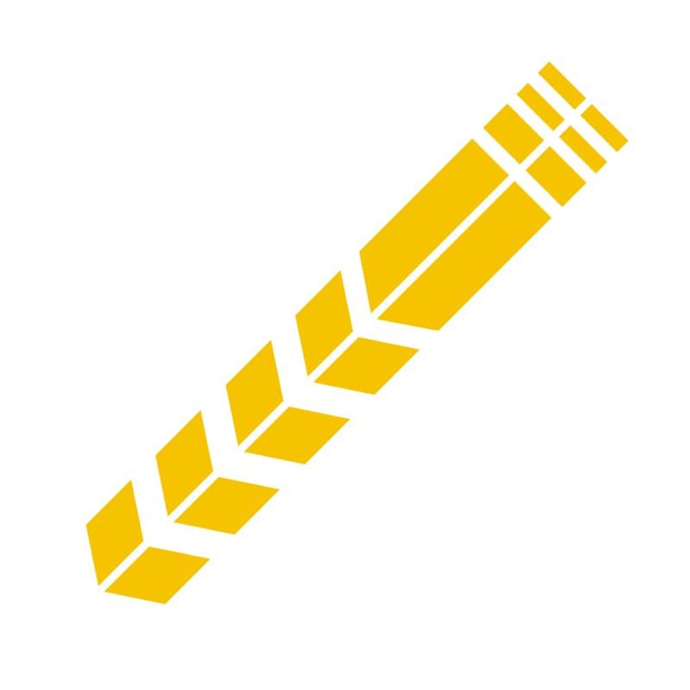 Wenineties Yellow Motorcycle Arrow Stripe Stickers For Honda Gl1800 Gold Flügel Goldwing 2003 F6b 2017 2011-2016, Waterproof Scratch Protection Reflective Wheel Fairing Decals,