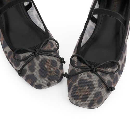 Image of Modatope Womens Flats Ballet Ballerina Flats for Women | Bow Bowknot Square Toe Slip on Flats, Dressy Comfort Ballet Shoes for Work, Driving, School, Travel & Daily Outings