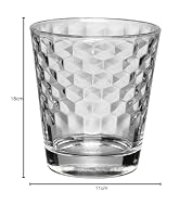 WMF CoffeeTime Wassergläser Set 4-teilig, Gläser 265 ml mit Wabenmuster, Tumbler, Cocktail, hitzebeständiges Kristallglas, spülmaschinengeeignet – Ansicht 8