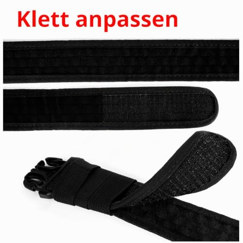 LUUFAN Military Tactical Belt Security Gear Einstellbare Heavy Duty Gürtel mit Schnellverschluss für Outdoor-Aktivität (Schwarz)