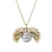 Mucers You are My Sunshine Engraved Necklace Sunflower Locket Necklace (Gold)