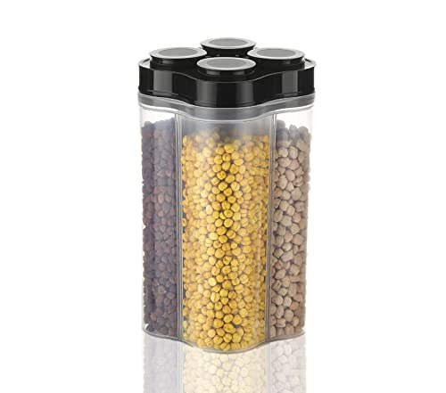 27% OFF on Clazkit Airtight Transparent Plastic Lock Food Storage 4 Section Container Jar for Grocery, Fridge Container (1) 2500ML 27% OFF on Clazkit Airtight Transparent Plastic Lock Food Storage 4 Section Container Jar for Grocery, Fridge Container (1) 2500ML