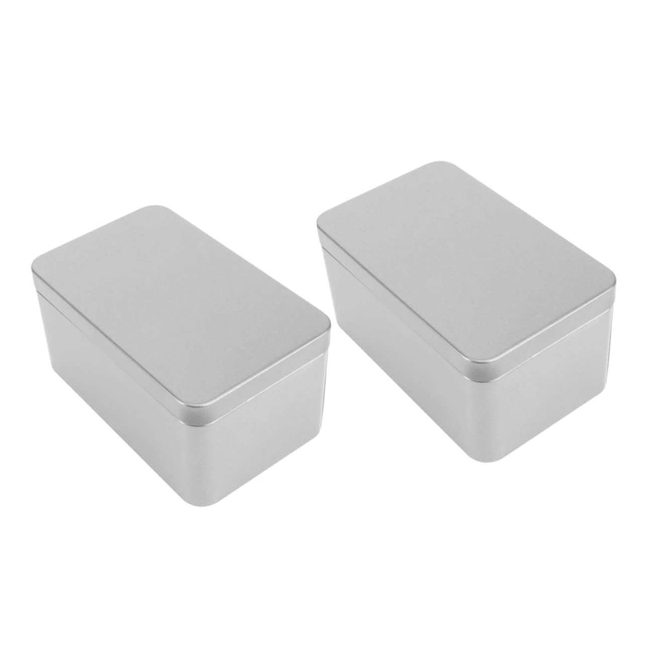 BRIGHTFUFU 2Pcs Rectangular Tea Storage Box Tea Box Organizer for Home Decor and present Jewelry and More