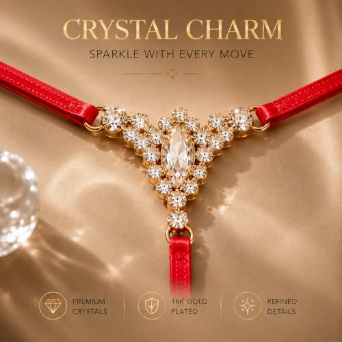 Image of Sexy Underwear for Women Elegant Rhinestone Panties Adjustable Waist Straps Crystal Thongs hilos sexys para mujer hot
