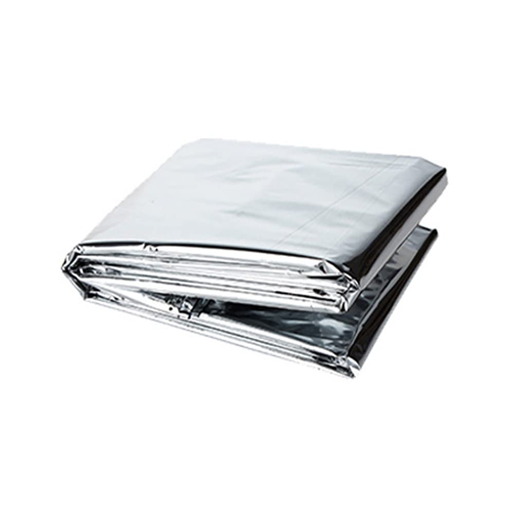 Lot de 10 couvertures de Survie en Aluminium réfléchissant pour Adultes, Couverture de Premiers Secours, Couverture de Premiers Secours pour l'extérieur, la randonnée, Argenté (160 x 210 cm)