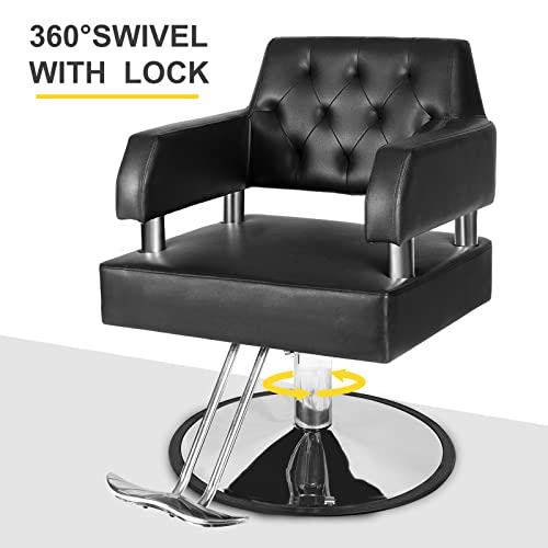 Polar Aurora Barber Chair Salon Chair For Hair Stylist With Hydraulic Pump Adjustable Height 360 Degrees Swivel Hair Chair Spa Beauty Equipment #TOP3