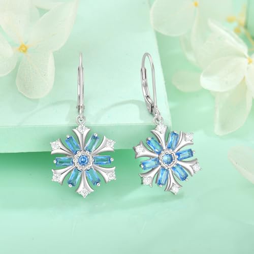 Bijoux de pour femme maman épouse : boucles d'oreilles flocon argent 925 - 4