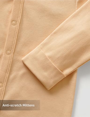Image of Amazon Brand - Symbol Unisex 100% Cotton Full Sleeve Baby Sleepsuits (Available in Pack of 3 & 6)