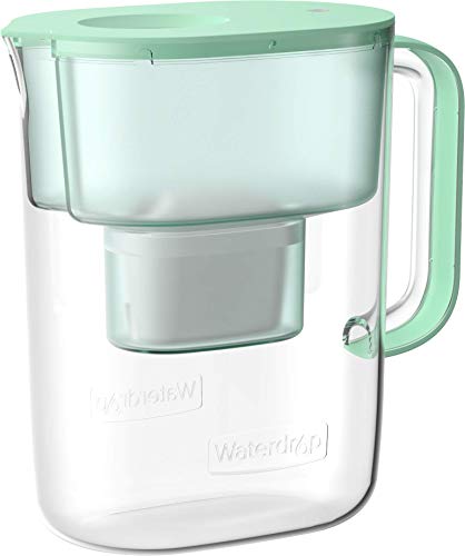 Waterdrop 10-Cup Water Filter Pitcher with 1 Filter, Long-Life (200 gallons), 5X Times Lifetime, Reduces Fluoride, Chlorine and More, BPA Free, Green…