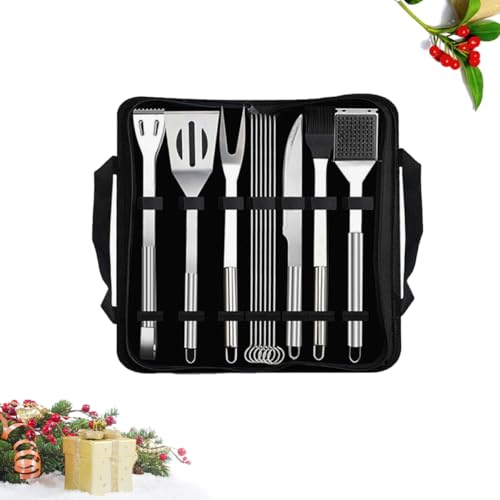 Set de 12 herramientas para barbacoa en acero inoxidable miniatura 7
