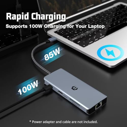 Hub USB C pour connecter un Chromebook sur deux écrans 4K - 5