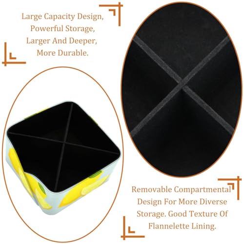 Pot de rangement pour bureau citron avec porte-crayons et organiseur à compartiments