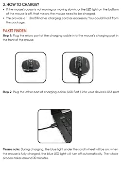 Amazon | Wireless Gaming Mouse Bluetooth Mouse RGB