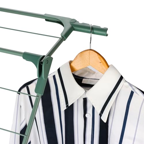 EPROSMIN Deluxe 3-Tier Clothes Airer - Foldable & Winged Indoor Laundry Drying Rack with 4 Hanger Slots and 20m Drying Space - Image 2