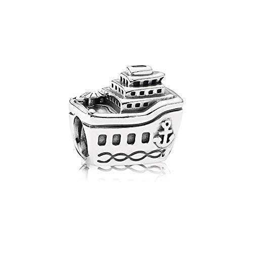 Cruise Ship Charm for Bracelets Holiday Vacation Travel Charm Sterling Silver
