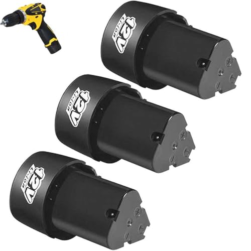 Image of Replacement Battery for 12V Drill /Scerwdriver Machines CA121 (3Pcs 12V Lithium-ion Battery 1.5Ah)