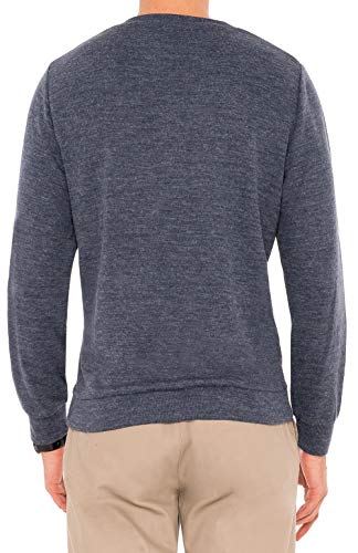 Mens V Neck Sweater - Moisture Wicking Dry Fit - Lightweight Fashion Sweaters Medieval Blue #TOP1