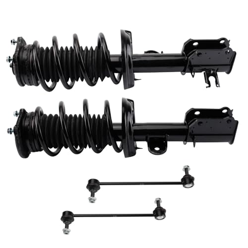 TRQ Front Suspension Kit Strut Spring Assemblies Sway Bar Links Compatible with 2015-2022 Ram ProMaster City