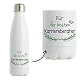 Thermosflasche Herren Für der besten Karriereberater - Trinkflasche für Büro, Schule & Sport, auslaufsicher und wiederverwendbar, Geschenk zum Geburtstag für Kollegen oder Chef