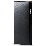 エレコム Galaxy S21 5G レザーケース 手帳型 RICERCA(Coronet) ブラック PM-G211PLFYILBK