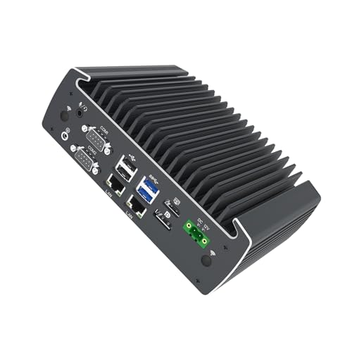Image of Fanless Industrial PC, Mini Computer, IPC, Celeron J6412, IX15, TPM 2.0, 6 x COM, HDMI, DP, 3 x LAN, GPIO, 9-36V 2Pin Phoenix, 0 RAM, 0 Storage, Barebone No System