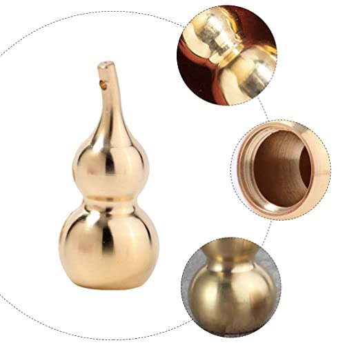 SOIMISS 5PCS Feng Shui Brass Wu Lou Gourd Key Chain Pendant Brass Wu Lou Hu Lu Figurine Ornament for Luck Wealth Health - Image 2